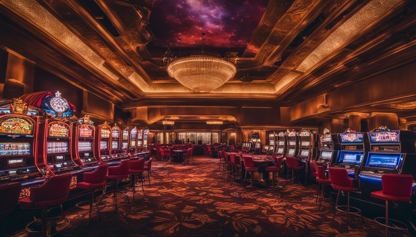 En övergiven kasino med gammal teknik och vackert inredda lokaler.