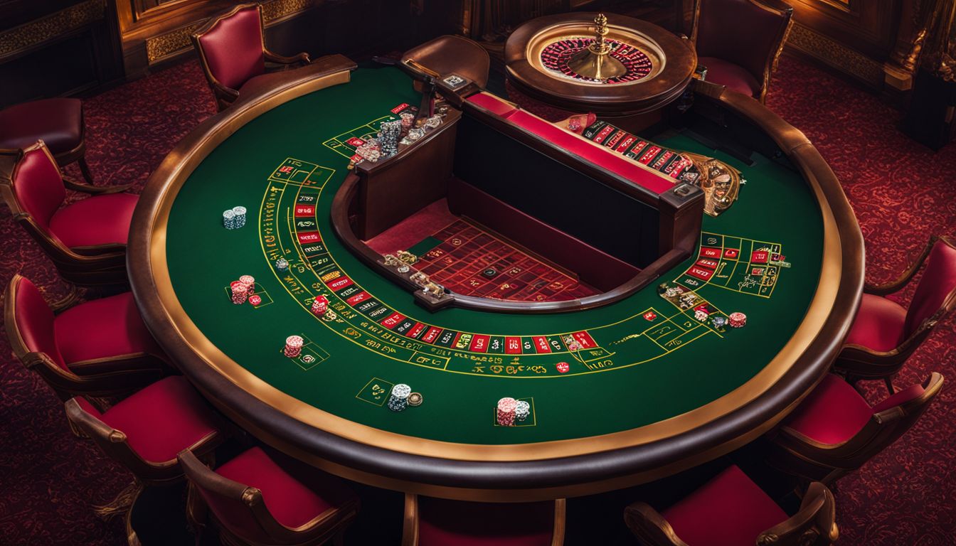 En tom online casino med olika spelikoner.